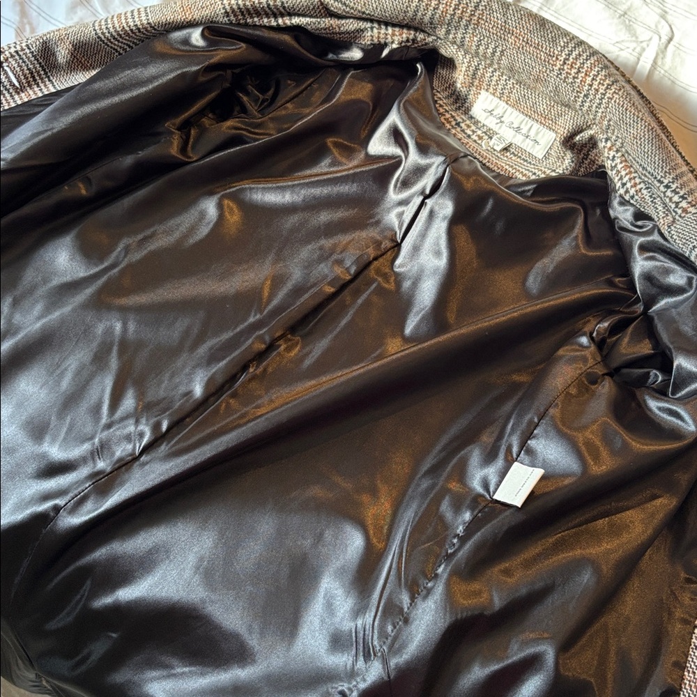 Sebby Collection Plaid Overcoat - Picture 5 of 6